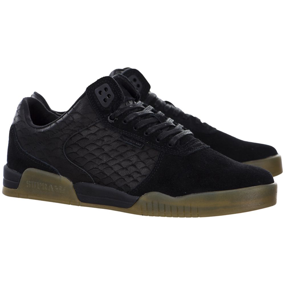 Baskets Basses Supra Ellington Noir Black Gum Homme | XHL-62494188